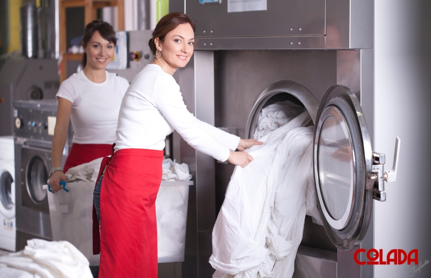 Lavandería autoservicio para un hostel